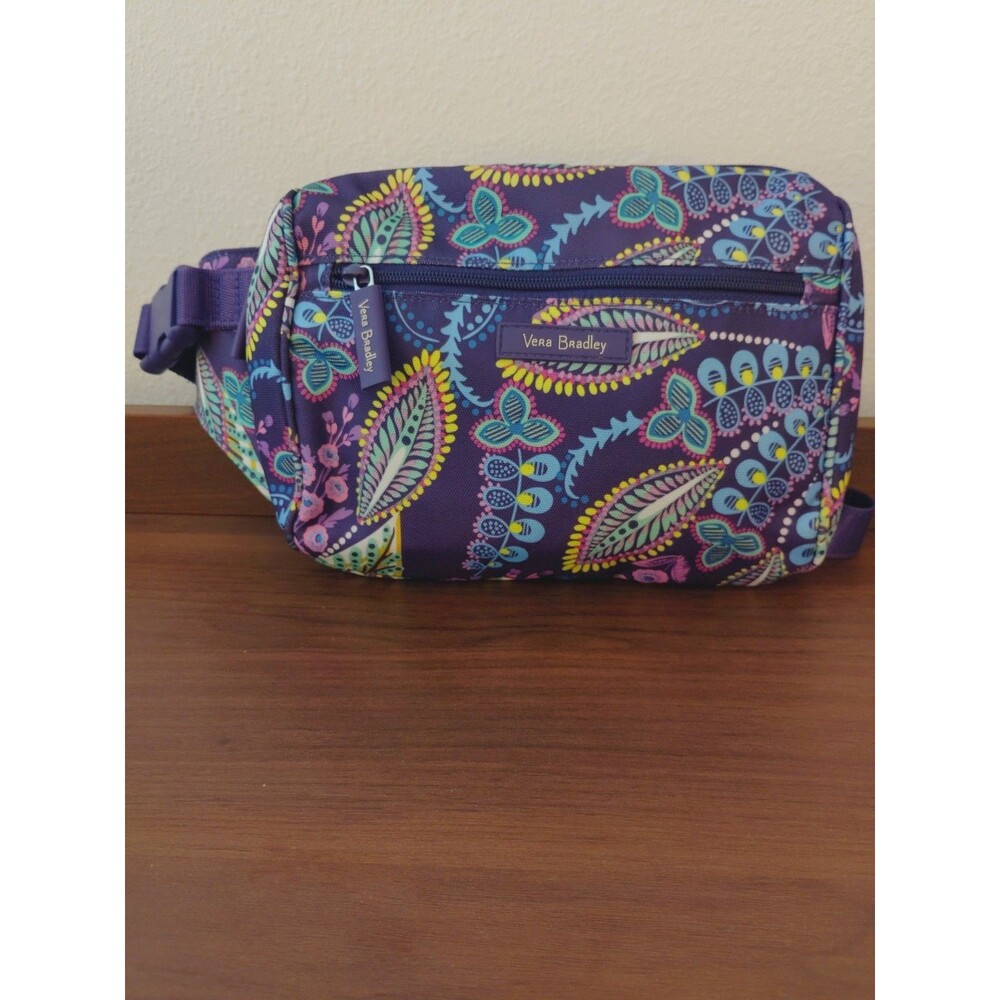 NWOT Vera Bradley Purple Wave Paisley Fanny Pack Belt Bag